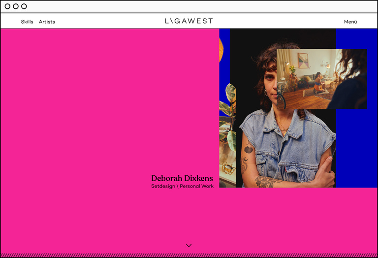 Screenshot of the frontpage slider on the Ligawest website