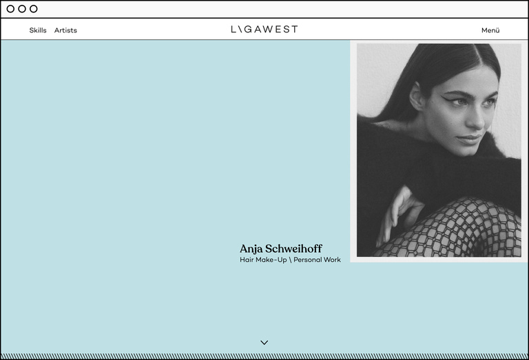 Screenshot of the frontpage slider on the Ligawest website