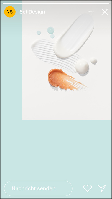Instagram story with ligawest artist image on coloured background