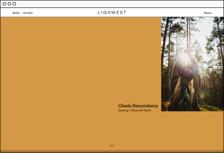 Screenshot of the frontpage slider on the Ligawest website